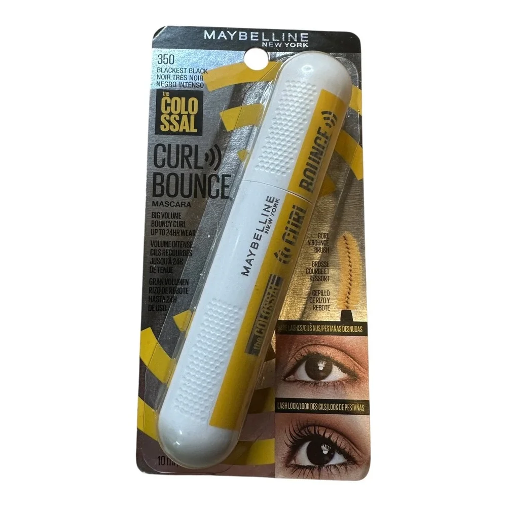 Maybelline Colossal Curl Bounce Mascara Blackest Black Volume Bouncy Curl #350 - Picture 1 of 2